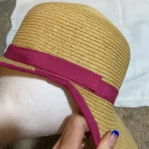 NWOT Sun & Sand SPF 50 Plus Cream Straw Hat with Brown Band Sz OS $_12.JPG?set_id=880000500F main image 3